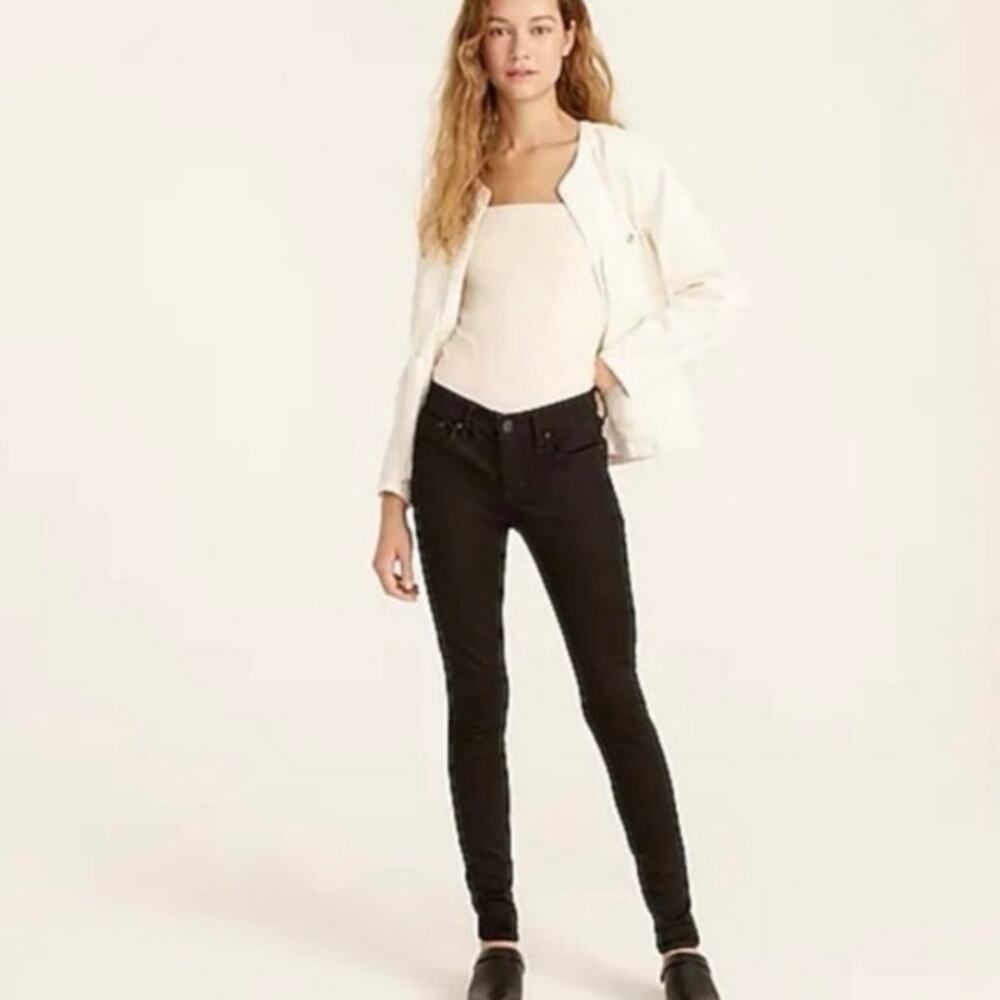 J. Crew Denim 26 Petite Black Toothpick Jeans Neutral Minimalist Skinny Preppy